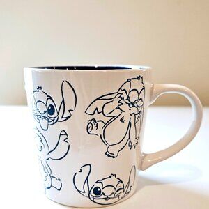 Disney Stitch Aloha Mug Double Sided Etched, Blue, White